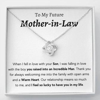 To My Future Mother-In-Law - Incredible Man - Love Knot Necklace - Seseable