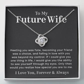 To My Future Wife – You Are Special To Me – Love Knot Necklace | Seseable CA