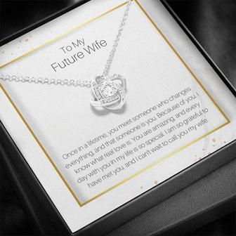 To My Future Wife Love Knot Necklace - Seseable