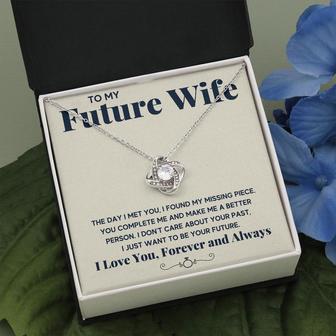 To My Future Wife Love Knot Necklace Gift  - Seseable
