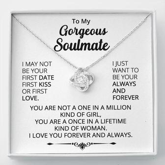 To My Gorgeous Soulmate | Love Knot Necklace - Seseable