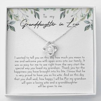 To My Granddaughter-In-Law Gift I Wanted To Tell You Love Knot Necklace - Seseable
