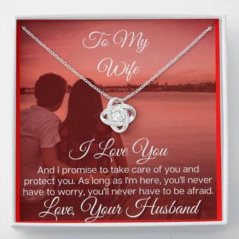 To My Lovely Wife - The Beautiful Love Knot Necklace - Seseable