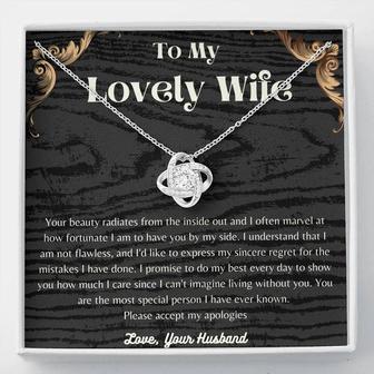 To My Lovely Wife | Love Knot Necklace For Women - Seseable