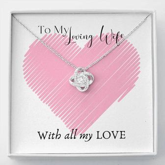 To My Loving Wife Love Knot Necklace - Seseable