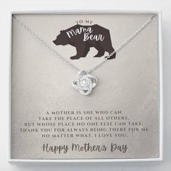 To My Mama Bear - Love Knot Necklace - Seseable