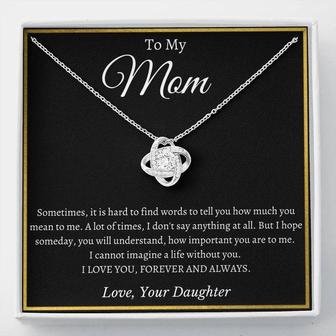 To My Mom - Love Knot Necklace - Love, Your Daughter - Seseable