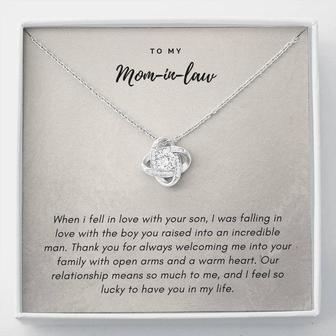 To My Mom-In-Law Light | Love Knot Necklace - Seseable