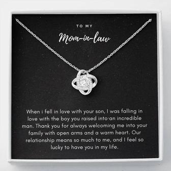 To My Mom-In-Law | Love Knot Necklace - Seseable