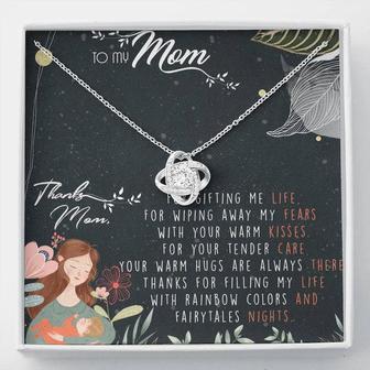 To My Mom Love Knot Necklace Message Card - Seseable