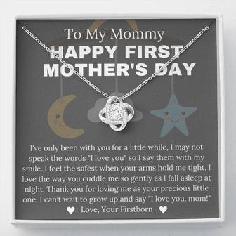 To My Mommy Happy First Mother's Day - Love Knot Necklace - Seseable