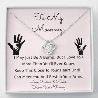 To My Mommy Love Knot Necklace - Seseable