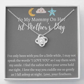 To My Mommy On Her 1St Mother's Day - Love Knot Necklace - Seseable