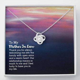 To My Mother-In-Law - Love Knot Necklace - Seseable