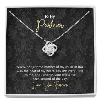 To My Partner Mother Of My Children Love Knot Necklace - Seseable
