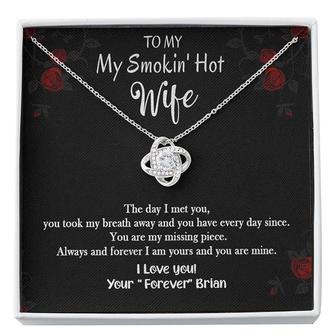 To My Smoking Hot Wife from Husband Gift My Wife Love Knot Necklace - Seseable