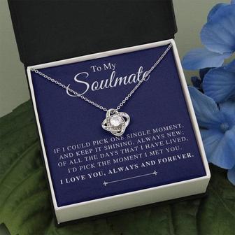 To My Soulmate - Always & Forever - Love Knot Necklace - Seseable