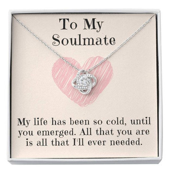 To My Soulmate 1Love Knot Necklace Pendant - Gift For Friends Partners Spouse Or Soulmate And Loves Ones | Seseable UK