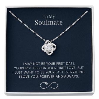 To My Soulmate Forever & Always Love Knot Necklace - Seseable