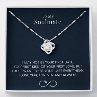 To My Soulmate Forever And Always Love Knot Necklace - Seseable