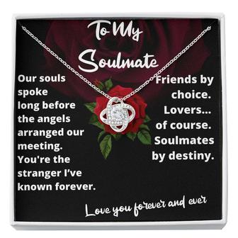 To My Soulmate Love Knot Necklace Wife Girlfriend Valentines Day Meaningful Gift For Soulmate Sentimental Romantic Gift - Seseable