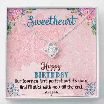 To My Sweetheart - Happy Birthday - Love Knot Necklace - Seseable
