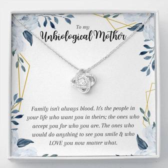 To My Unbiological Mother | Love Knot Necklace - Seseable