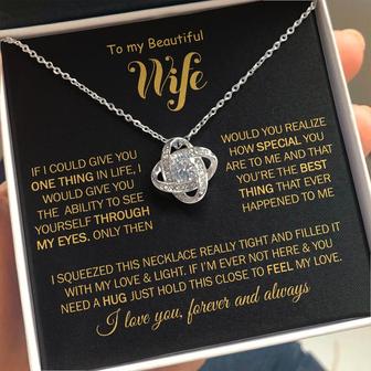 To My Wife - Best Thing Happened To Me | Love Knot Necklace - Seseable