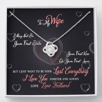 To My Wife - I Love You Forever And Always - Love Knot Necklace - Seseable