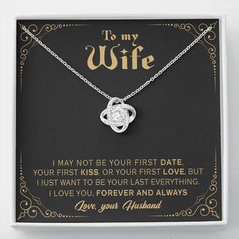 To My Wife - Last Everything - Love Knot Necklace - Seseable