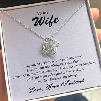To My Wife - Your Last Everything | Love Knot Necklace - Seseable