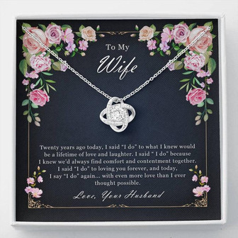 To My Wife 20Th Wedding Anniversary Love Knot Necklace | Seseable CA