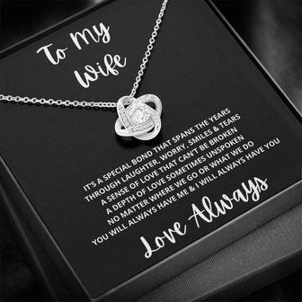 To My Wife Love Knot Necklace Gift From Husband To Wife - Seseable