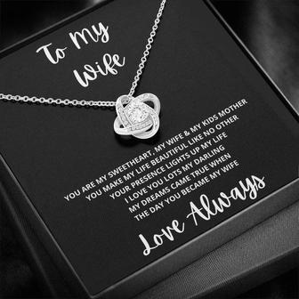 To My Wife Love Knot Necklace Gift Loving You Always - Seseable