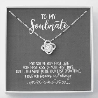 To Soulmate I Love You Forever Love Knot Necklace Gift For Her - Seseable