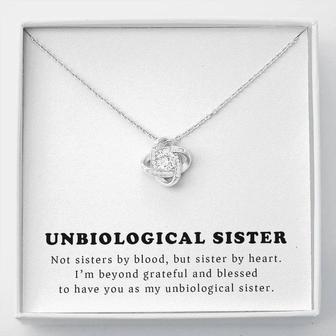 Unbiological Sister, Love Knot Necklace - Seseable