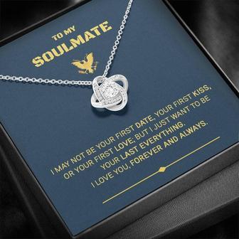 Veteran To Soulmate Navy - Love Knot Necklace - Seseable