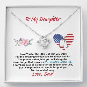Veteran's Daughter - Love Knot Necklace - Seseable