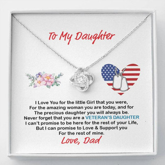 Veteran's Daughter - Love Knot Necklace - Seseable