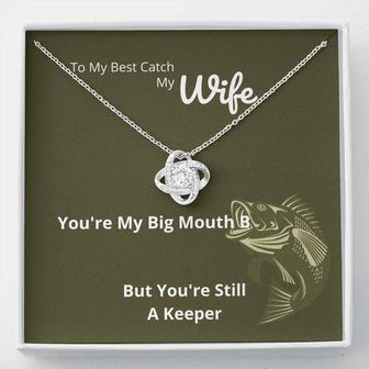 Wife - My Best Catch - Love Knot Necklace | Seseable CA