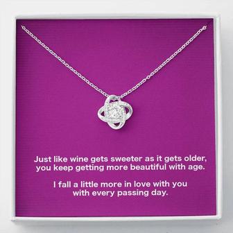 Wine Gets Sweeter With Age | Love Knot Necklace - Seseable