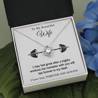 To My Wife- Love Your Forever And Always - Love Knot Necklace From Husband - Moments With You Last Forever | Seseable CA
