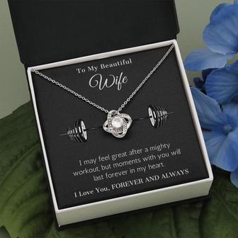 To My Wife- Love Your Forever And Always - Love Knot Necklace From Husband | Seseable CA