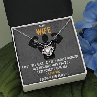 Your Wife Will Love This Message And Love Knot Necklace! - Seseable