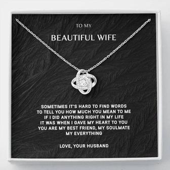 You're My Best Friend, My Soulmate, My Everything - Love Knot Necklace - Seseable