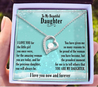 "A Gift For Daughter" Forever Love Necklace - Precious Daughter - Thegiftio UK