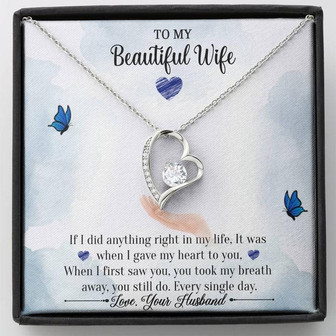 " A Gift From A Husband" - Forever Love Necklace - Hand You My Heart - Thegiftio UK