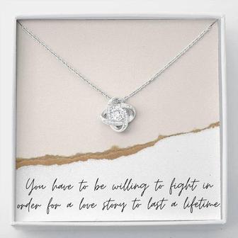 A Love Story To Last A Lifetime Love Knot Necklace - Seseable