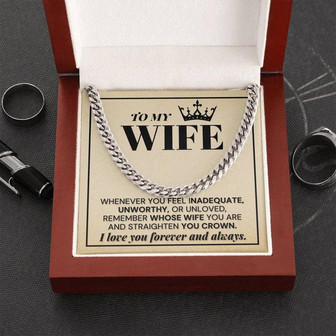 - Remember Whose Wife You Are - Cuban Link Chain Necklace - Thegiftio UK