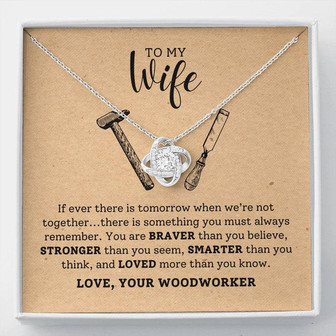 To My Wife From Your Woodworker - Love Knot Necklace - Thegiftio UK